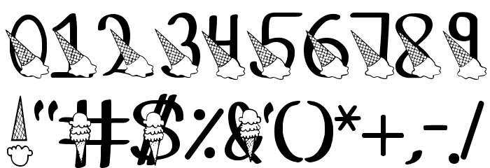 Ks Ice Cream Party Regular Font OTHER CHARS