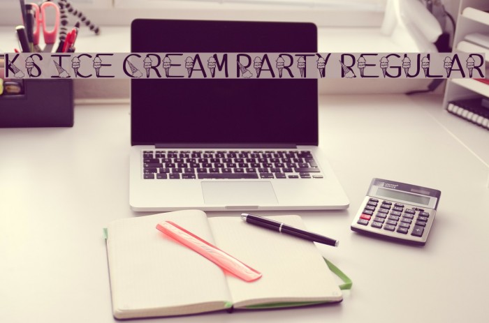 Ks Ice Cream Party Regular Font examples