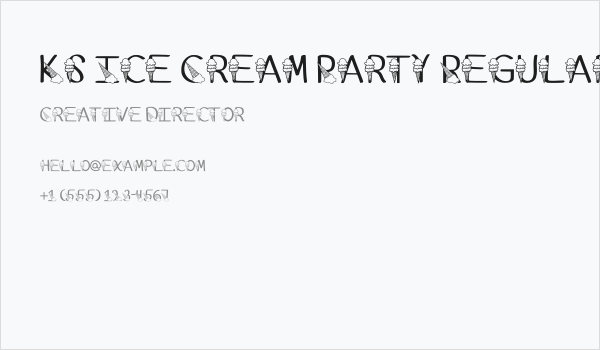 Ks Ice Cream Party Regular Business Card