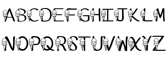Ks Ice Cream Party Regular Font LOWERCASE
