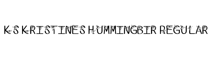 Ks Kristines Hummingbir Regular  Frei Schriftart Herunterladen