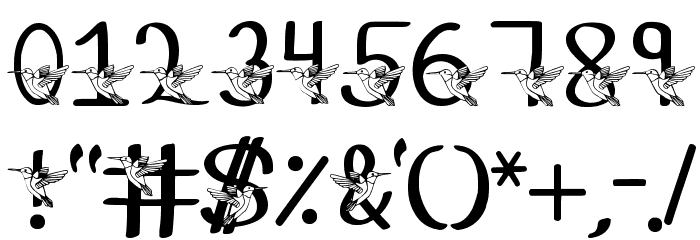 Ks Kristines Hummingbir Regular Font OTHER CHARS
