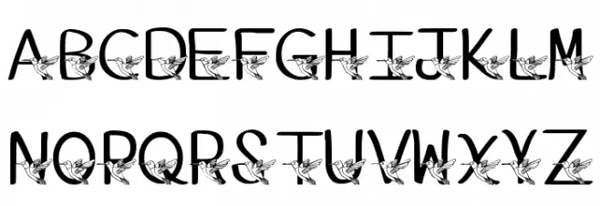 Ks Kristines Hummingbir Regular Fonte MAIÚSCULAS