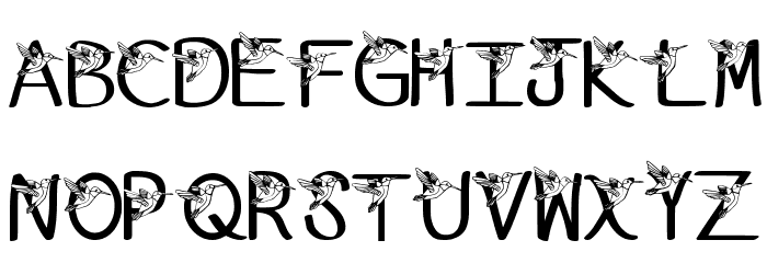 Ks Kristines Hummingbir Regular Font LOWERCASE