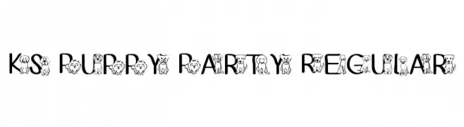 Ks Puppy Party Regular  नि: शुल्क फ़ॉन्ट्स डाउनलोड