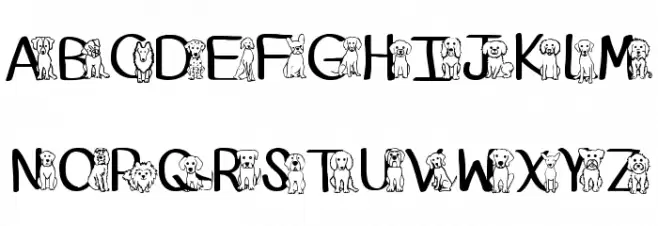 Ks Puppy Party Regular Шрифта ВЕРХНИЙ