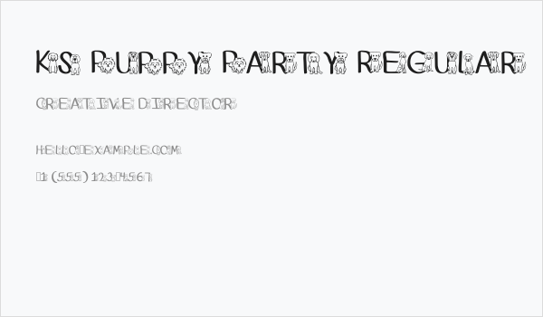 Ks Puppy Party Regular Business Card