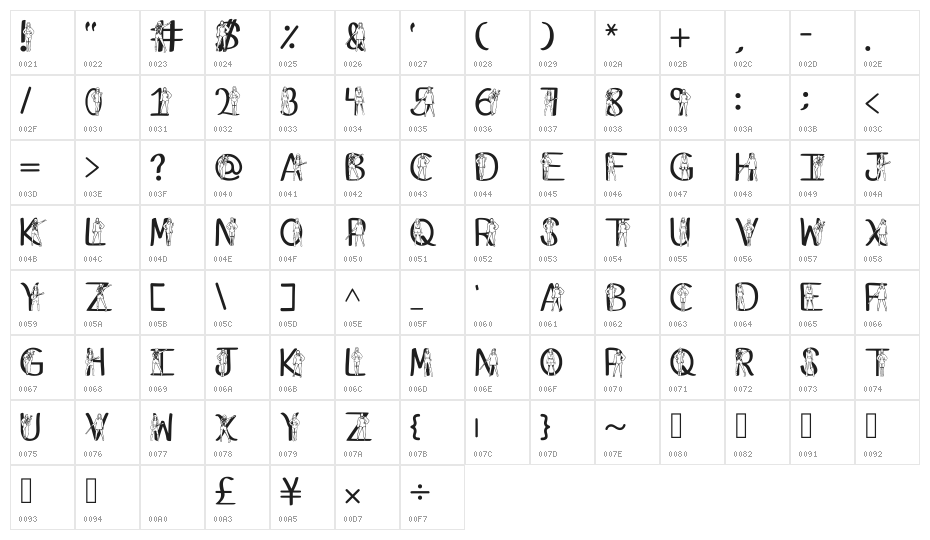 Ks Reputaytion Regular Character Map