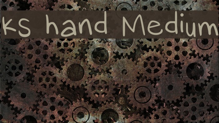 ks hand Medium Font examples