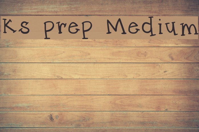 ks prep Medium Font examples