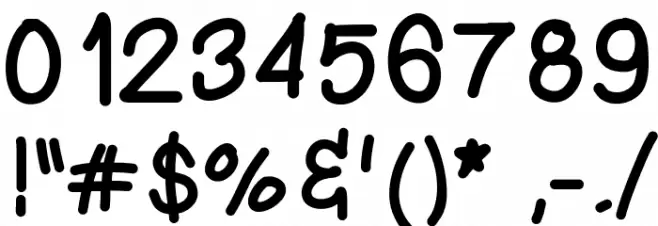 KtnFingerwriting Font OTHER CHARS