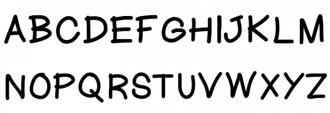 KtnFingerwriting フォント 大文字