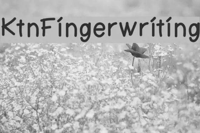 KtnFingerwriting Font examples