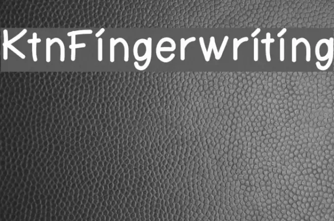 KtnFingerwriting Font examples
