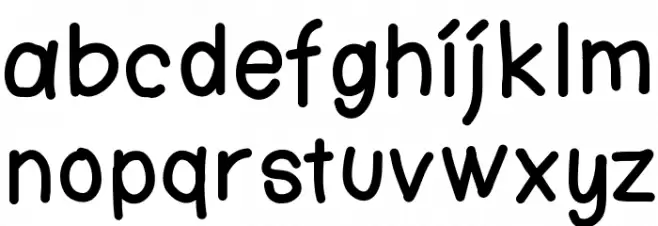 KtnFingerwriting Caratteri MINUSCOLO