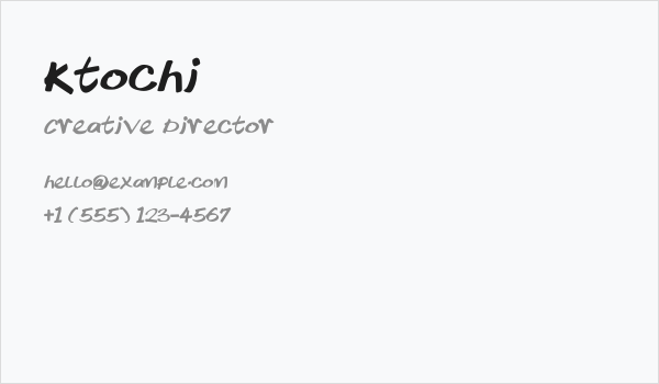 Ktochi Business Card
