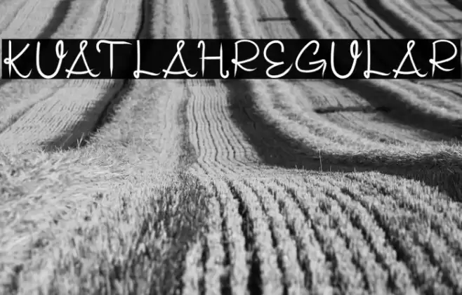 KUATLAHRegular Font examples