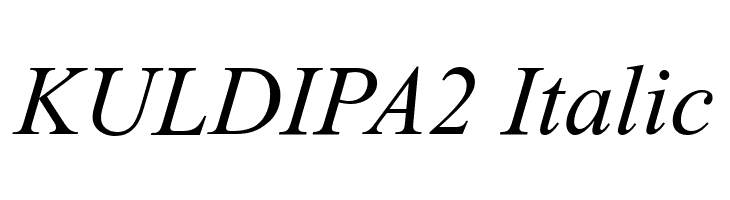 KULDIPA2 Italic Font