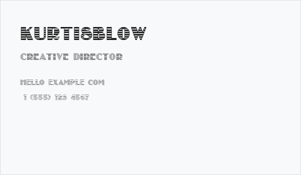KURTISBLOW Business Card