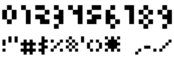 Kuadriculado-normal Font Alte caractere