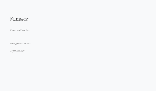 Kuasar Business Card