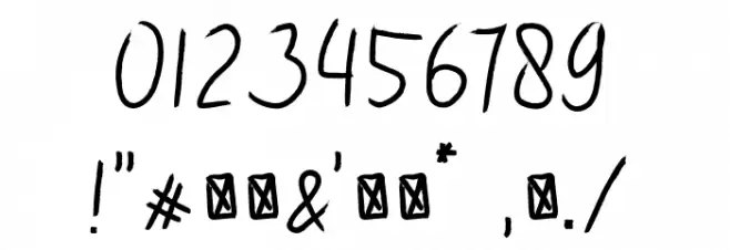 Kuashe Regular Font OTHER CHARS