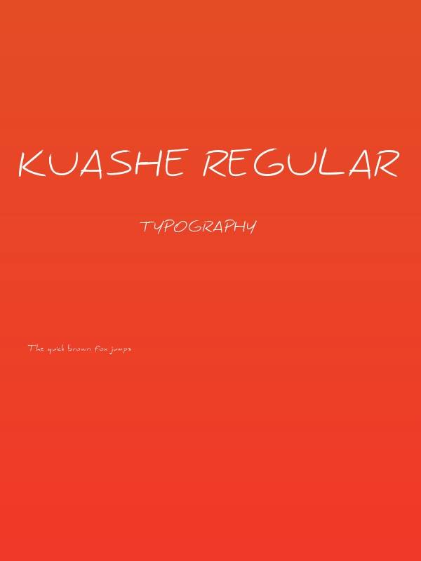 Kuashe Regular Poster