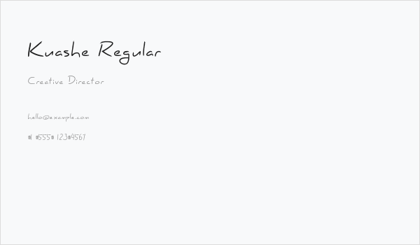 Kuashe Regular Business Card