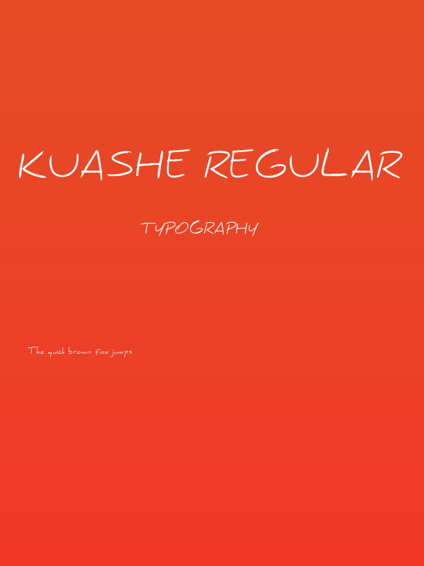Kuashe Regular Poster