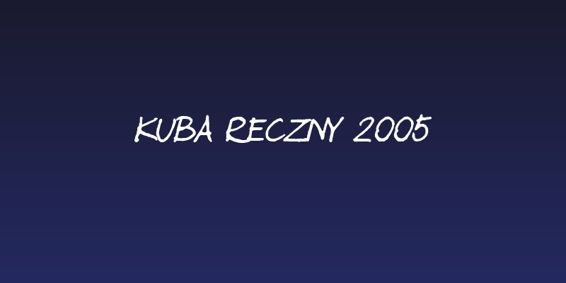 Kuba Reczny 2005 Social Header