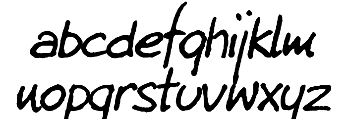 Kuba Reczny 2005 Font LOWERCASE