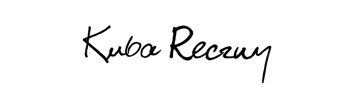 Kuba Reczny Font