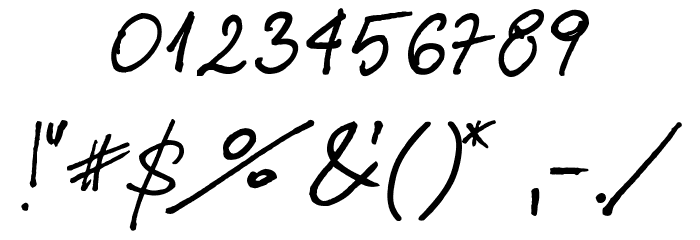 Kuba Reczny Font OTHER CHARS