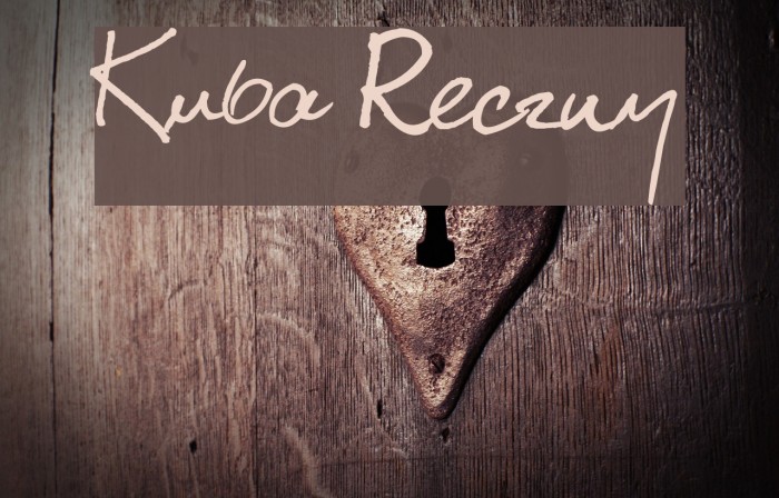 Kuba Reczny Font examples