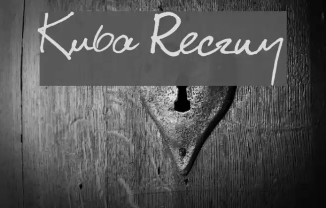 Kuba Reczny Font examples