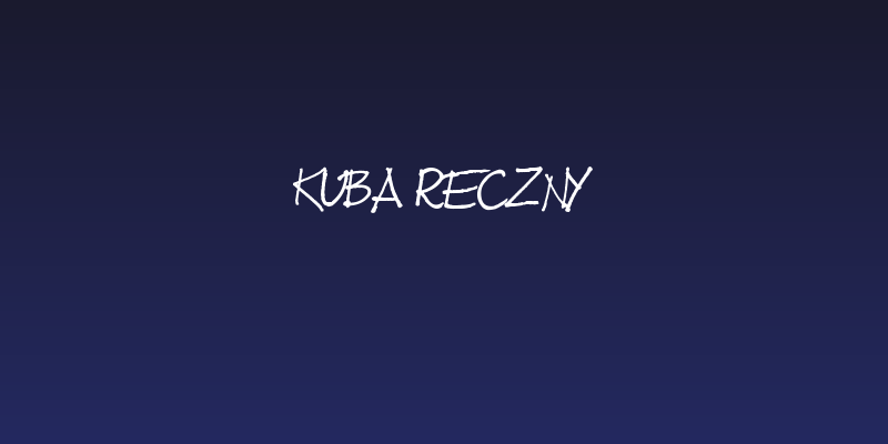 Kuba Reczny Social Header