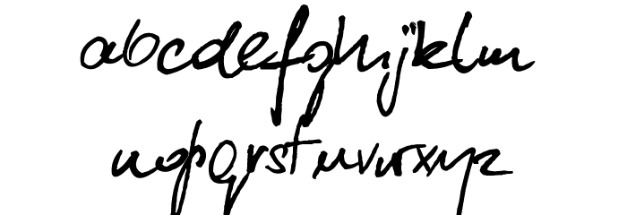 Kuba Reczny Font LOWERCASE