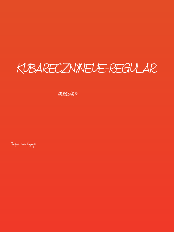 KubaRecznyNeue-Regular Poster