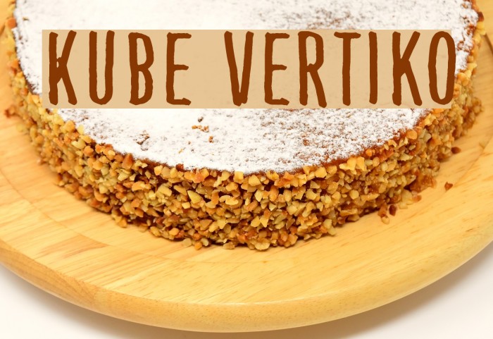 Kube Vertiko Font examples