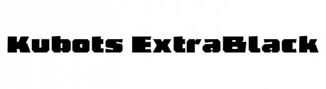 Kubots ExtraBlack  font caratteri gratis