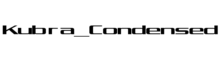 Kubra_Condensed Font