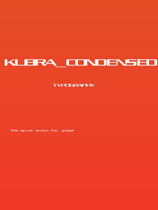 Kubra_Condensed Poster