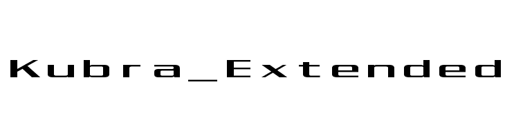 Kubra_Extended  font caratteri gratis