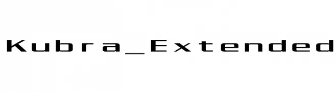 Kubra_Extended  免费字体下载