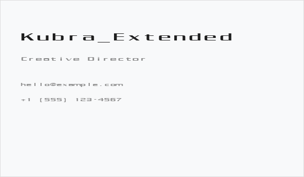 Kubra_Extended Business Card