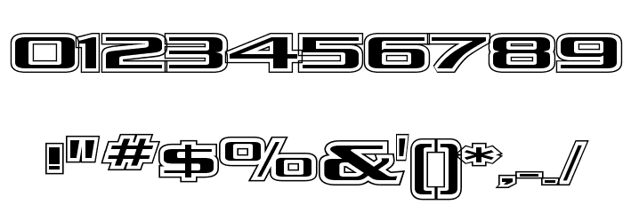 Kubra_Hollow Font OTHER CHARS