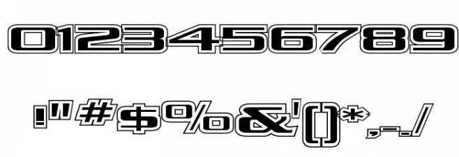 Kubra_Hollow Шрифта ДРУГИЕ символов