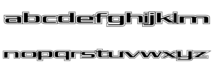 Kubra_Hollow Font LOWERCASE