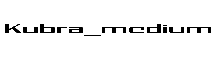 Kubra_medium Font