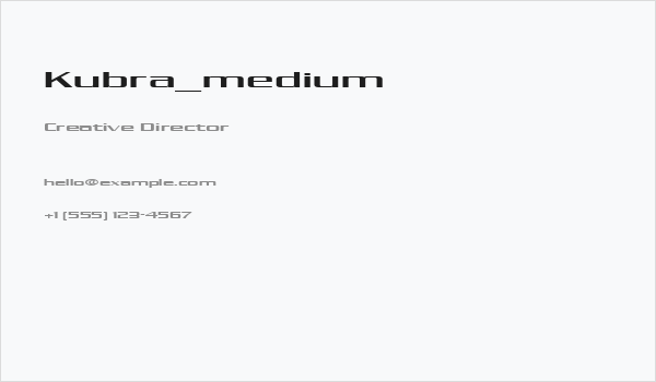 Kubra_medium Business Card